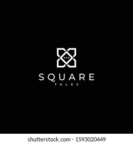 Clean logo design of talk icon with clear background and font style - EPS10 - Vector.