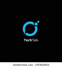 Clean logo design of talk icon with clear background and font style - EPS10 - Vector.