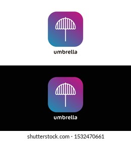 Clean logo design that represent the umbrella beach - EPS10 - Vector.