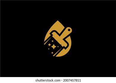 Vector de diseño de logotipo limpio. Señal de ilustración limpia en casa.