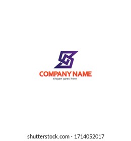 marca de logotipo limpio de líneas abstractas que sobrevuelan la forma de una letra estilizada S.
