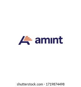 Clean logo mark with of a stylize letter A