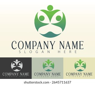 Un logotipo limpio que simboliza la unidad en los negocios.
