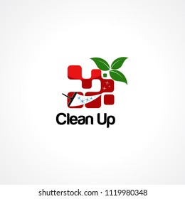 clean up logo vector, icon ,element, and template