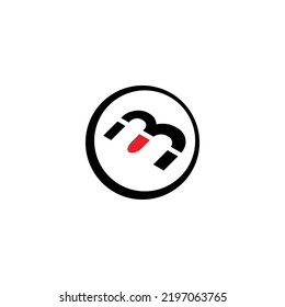 clean M letter logo vector