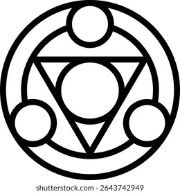 Design de círculo oculto mágico limpo