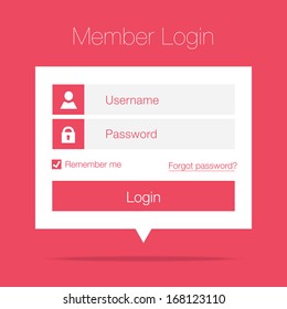 Clean Member Login Design