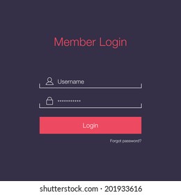Clean Member Login Design