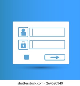 Clean Member Login Design on blue background
