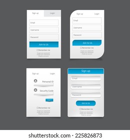 Clean Member Login Set Design 