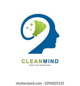 Clean mind logo vector design. Suitable for business, web, health, and cleaning