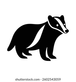 Clean Minimal Badger Silhouette Artwork for Designers