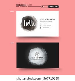 A clean and minimal business card design. vector illustration.