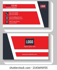 Clean and Minimal Business Card Template, Corporate Business Card, Flat, Royal, Creative, business card design, Modern Business Card Template With Color.