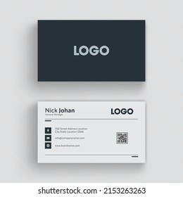 Clean Minimal Business Card Template premium vector