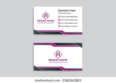 Clean minimal business card template