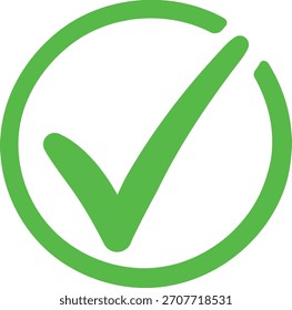 Clean and minimal check mark icon in EPS vector format. Perfect for user interface design, web and mobile apps, confirmation messages, task completion, quality control, verification badges, and busine