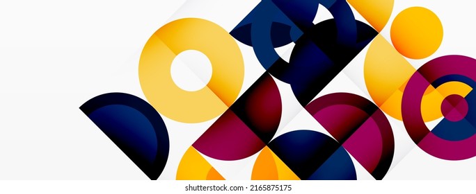 Clean minimal circle background. Colorful template for wallpaper, banner, background or landing
