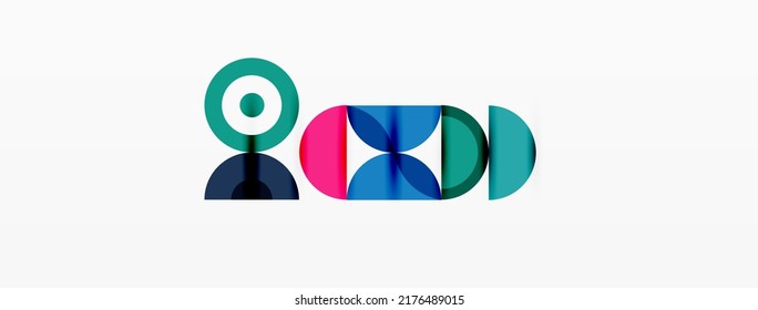 Limpie el fondo mínimo del círculo. Plantilla colorida para papel de pared, pancarta, fondo o aterrizaje