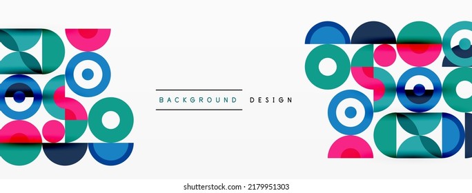 Limpie el fondo mínimo del círculo. Plantilla colorida para papel de pared, pancarta, fondo o aterrizaje