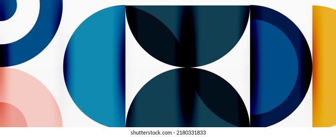 Limpie el fondo mínimo del círculo. Plantilla colorida para papel de pared, pancarta, fondo o aterrizaje
