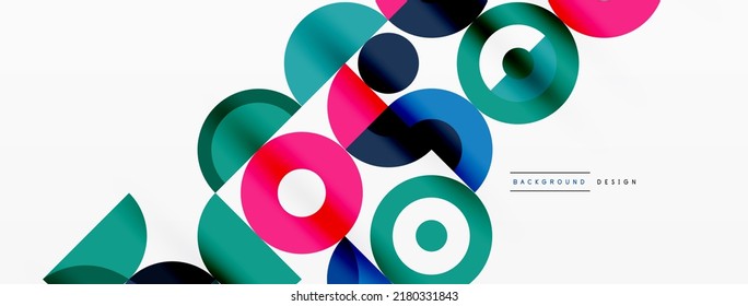 Limpie el fondo mínimo del círculo. Plantilla colorida para papel de pared, pancarta, fondo o aterrizaje