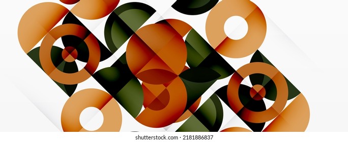 Clean minimal circle background. Colorful template for wallpaper, banner, background or landing