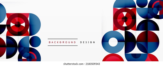Clean minimal circle background. Colorful template for wallpaper, banner, background or landing