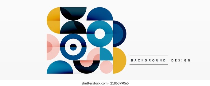 Clean minimal circle background. Colorful template for wallpaper, banner, background or landing