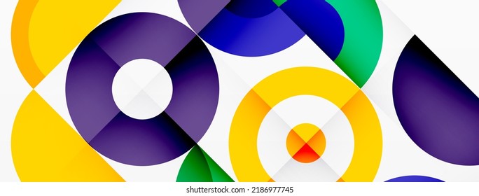 Limpie el fondo mínimo del círculo. Plantilla colorida para papel de pared, pancarta, fondo o aterrizaje