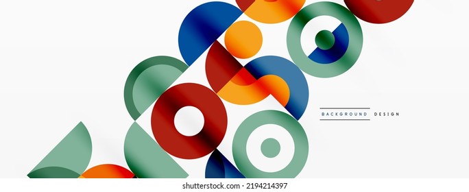 Limpie el fondo mínimo del círculo. Plantilla colorida para papel de pared, pancarta, fondo o aterrizaje