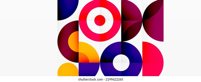 Limpie el fondo mínimo del círculo. Plantilla colorida para papel de pared, pancarta, fondo o aterrizaje