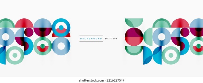 Clean minimal circle background. Colorful template for wallpaper, banner, background or landing