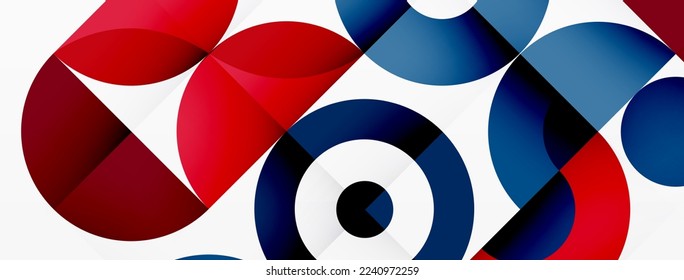 Clean minimal circle background. Colorful template for wallpaper, banner, background or landing