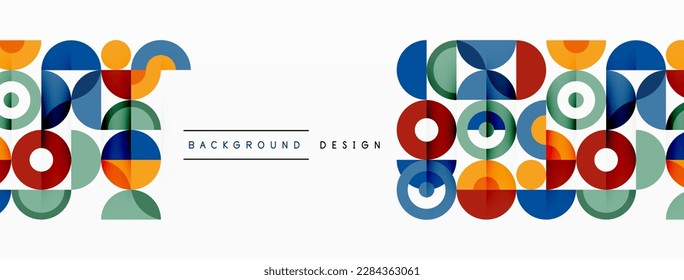 Clean minimal circle background. Colorful template for wallpaper, banner, background or landing