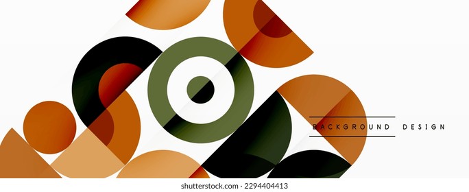 Clean minimal circle background. Colorful template for wallpaper, banner, background or landing