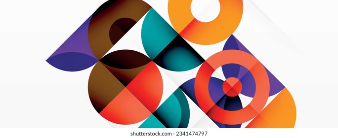 Limpie el fondo mínimo del círculo. Plantilla colorida para papel de pared, pancarta, fondo o aterrizaje