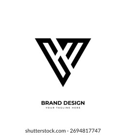 Logotipo geométrico minimalista limpio de Cm Mc con estilo abstracto simple, ideal para la identidad de marca moderna.