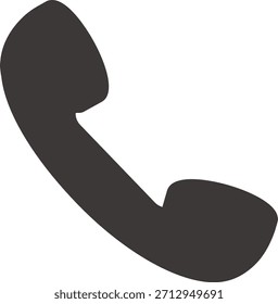 A clean and minimal contact icon featuring a simple phone symbol. Designed in a modern, flat style suitable for mobile apps, websites, and user interface projects. Ideal for communication, support, an