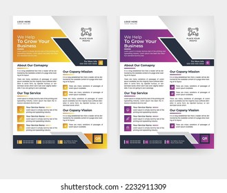 Clean and minimal corporate flyer template design in A4 size