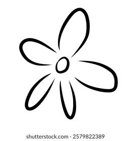 clean and minimal flower vector with a simple yet elegant design.