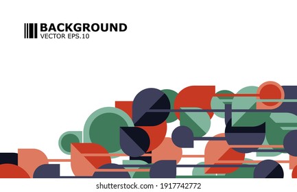 clean minimal geometric abstract backgrounds with triangles, line and circles. Vector illustration for covers, banners, flyers and posters and other designs