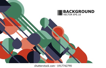 clean minimal geometric abstract backgrounds with triangles, line and circles. Vector illustration for covers, banners, flyers and posters and other designs