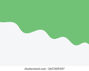 Um fundo de onda verde e branco simples geométrico limpo e mínimo