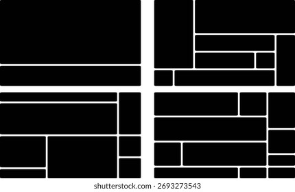 Limpar coleção de modelos de grade de layout mínimo para designers gráficos e criadores