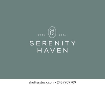 Clean and Minimal Logo Template with Initial and Wordmark for Serenity Haven Spa, cosmetic, and beauty business
