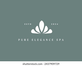 Clean and Minimal Logo Template with Initial and Wordmark for Pure Elegance Spa, cosmetic, and beauty business