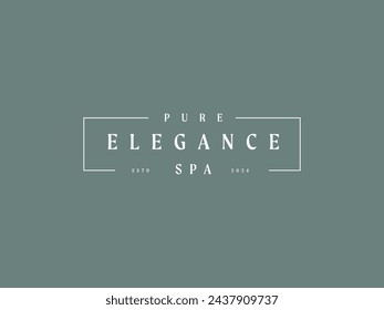 Clean and Minimal Logo Template with Initial and Wordmark for Pure Elegance Spa, cosmetic, and beauty business