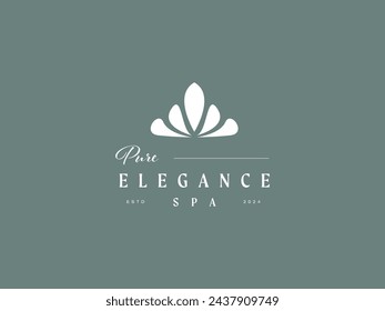 Clean and Minimal Logo Template with Initial and Wordmark for Pure Elegance Spa, cosmetic, and beauty business