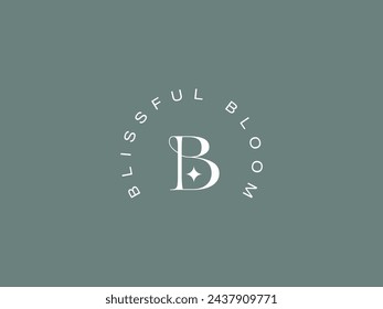 Clean and Minimal Logo Template with Initial and Wordmark for Spa, cosmetic, and beauty business